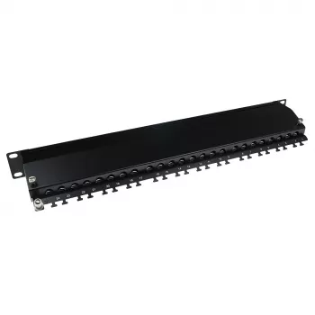 ACT 24-pordine varjestatud CAT6A patch-paneel kattega CAT6A