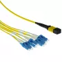 ACT 1 meeter Singlemode 9/125 OS2 fanout patch-kaabel 1x MTP emane - 4x LC duplex, 8 kiudu