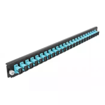 Splice Box Front Panel DeLOCK 19 inch 24 port SC Simplex aqua