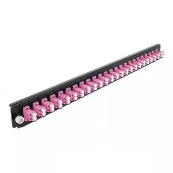 Splice Box Front Panel DeLOCK 19 inch 24 port LC Duplex violet