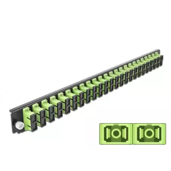 Splice Box Front Panel DeLOCK 19 inch 24 port SC Duplex laimiroheline