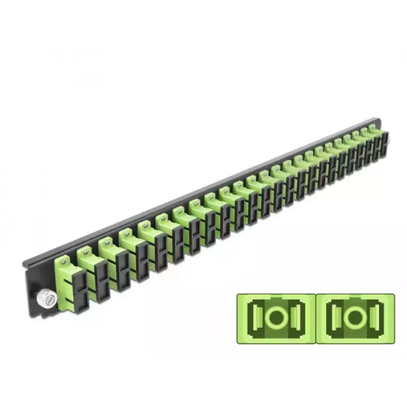 Splice Box Front Panel DeLOCK 19 inch 24 port SC Duplex laimiroheline
