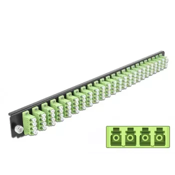 Splice Box Front Panel DeLOCK 19 inch 24 port LC Quad laimiroheline