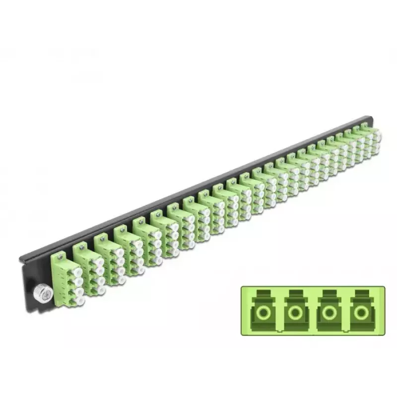 Splice Box Front Panel DeLOCK 19 inch 24 port LC Quad laimiroheline