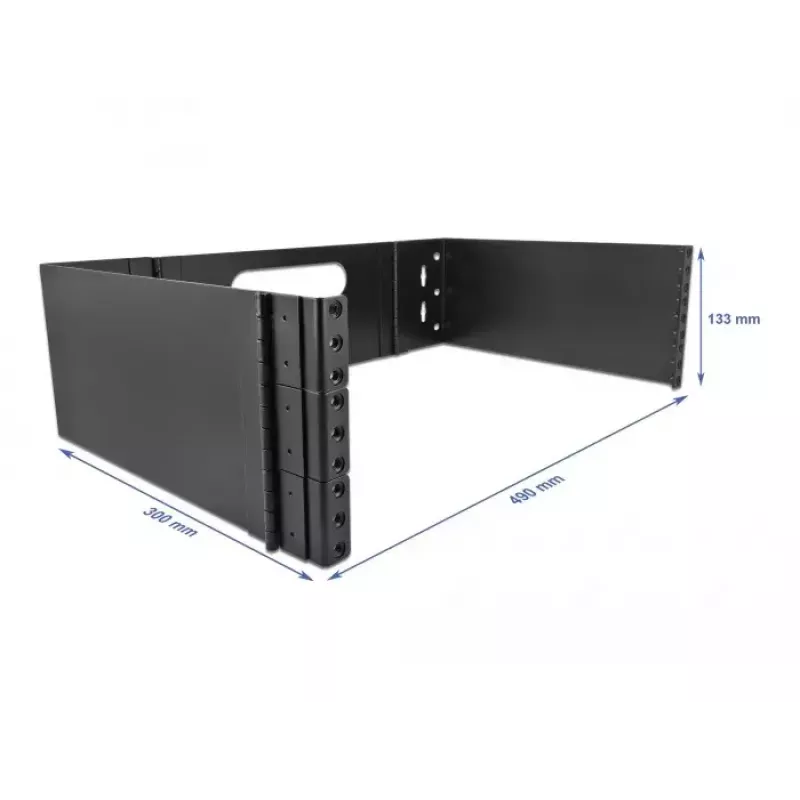 Rack base DeLOCK 19 tolline Seinale Paigaldatav Riiul 3U kokkupandav must