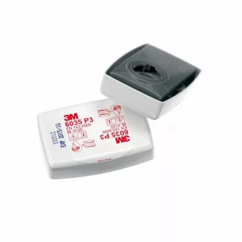 Osakeste filter 3M 6035 P3R pakendis 2 tk — asendusfiltrid 3M gaasi- ja aururespiraatoritele