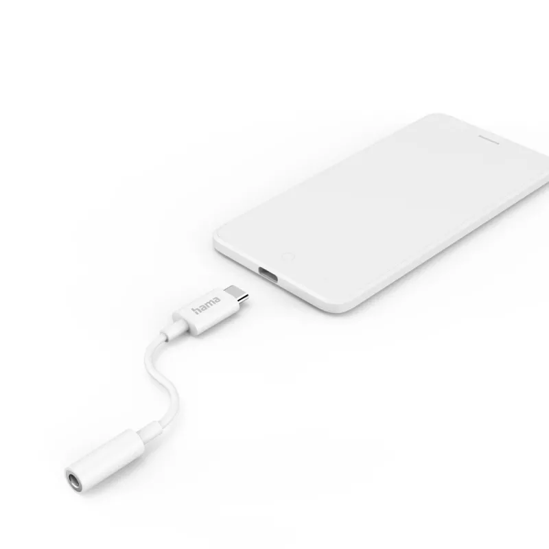 Hama 00201524 helikaabel USB C – 3,5 mm, valge