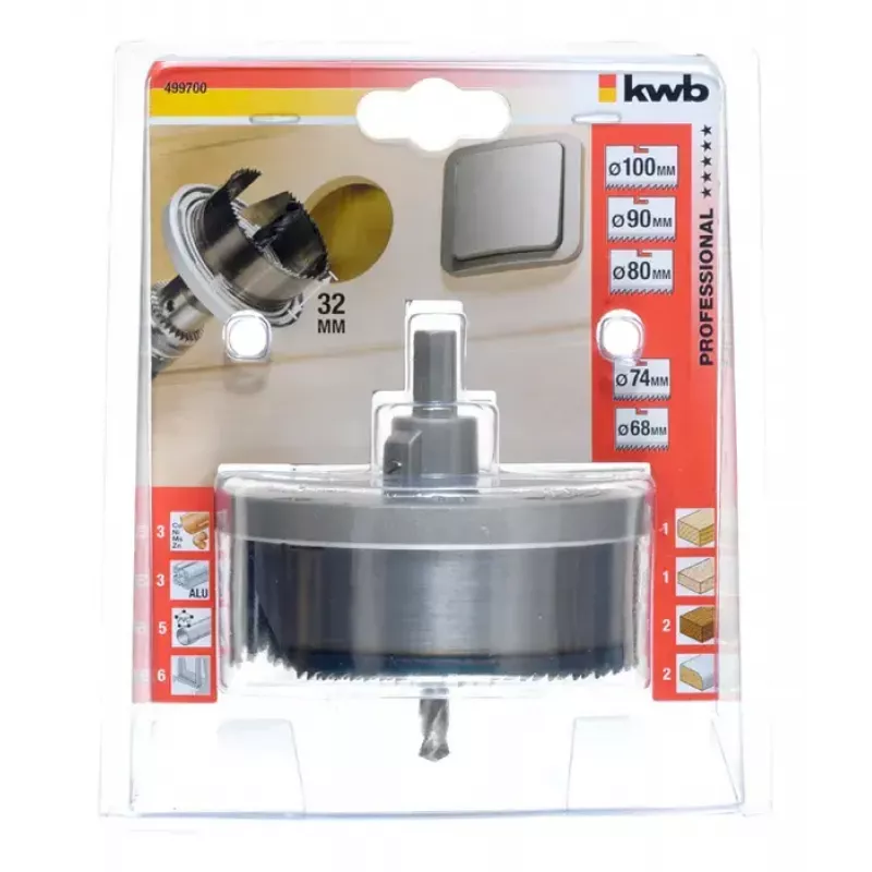 Augusae komplekt KWB 499700 5 tk Sobib akrüülile puidule metallile