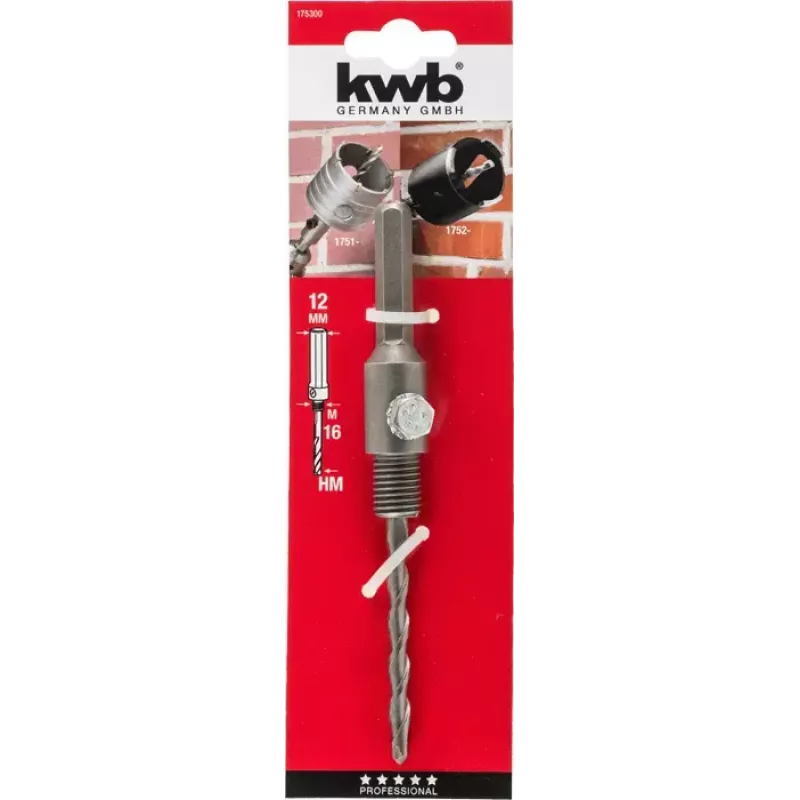 Puuriotsak KWB 175300 1 tk Varre läbimõõt 1,2 cm Kuuskantvars