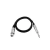 Helikaabel XLR 3-kontaktiline emane pistik 6,35 mm isasele pistikule 0,9 m Omnitronic 3022516L