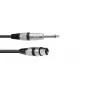 Helikaabel XLR 3-kontaktiline emane pistik 6,35 mm isasele pistikule 0,9 m Omnitronic 3022516L