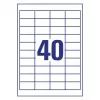 Isekleepuv printerisilt Avery LR3657-10 Valge 2,54x4,85 cm 400 tk
