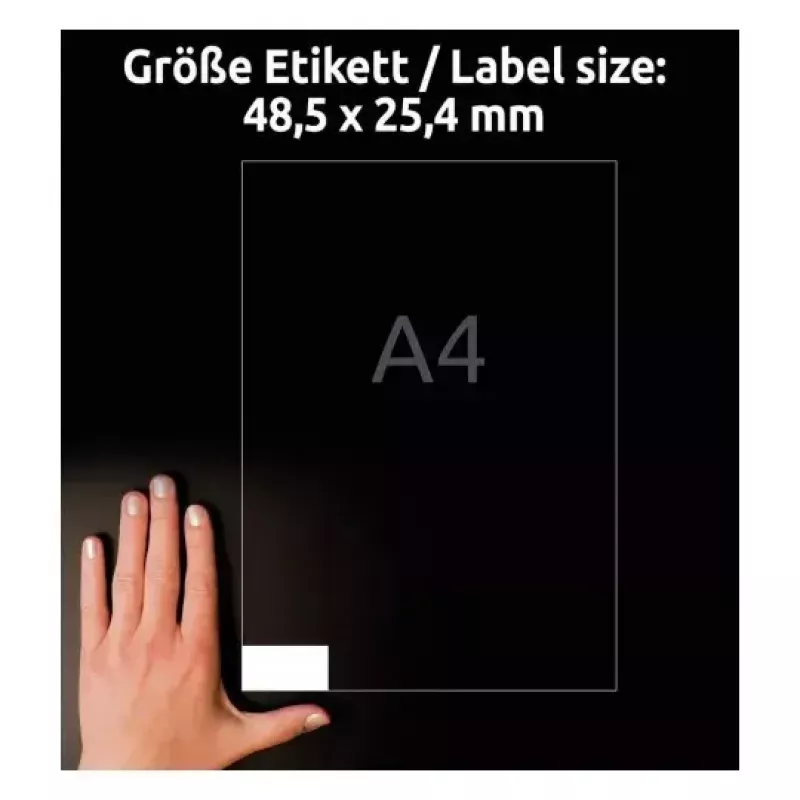 Isekleepuv printerisilt Avery LR3657-10 Valge 2,54x4,85 cm 400 tk