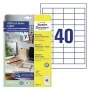 Isekleepuv printerisilt Avery LR3657-10 Valge 2,54x4,85 cm 400 tk