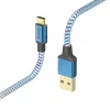 Hama peegeldav USB-kaabel USB 2.0 1.5 m USB A USB C sinine