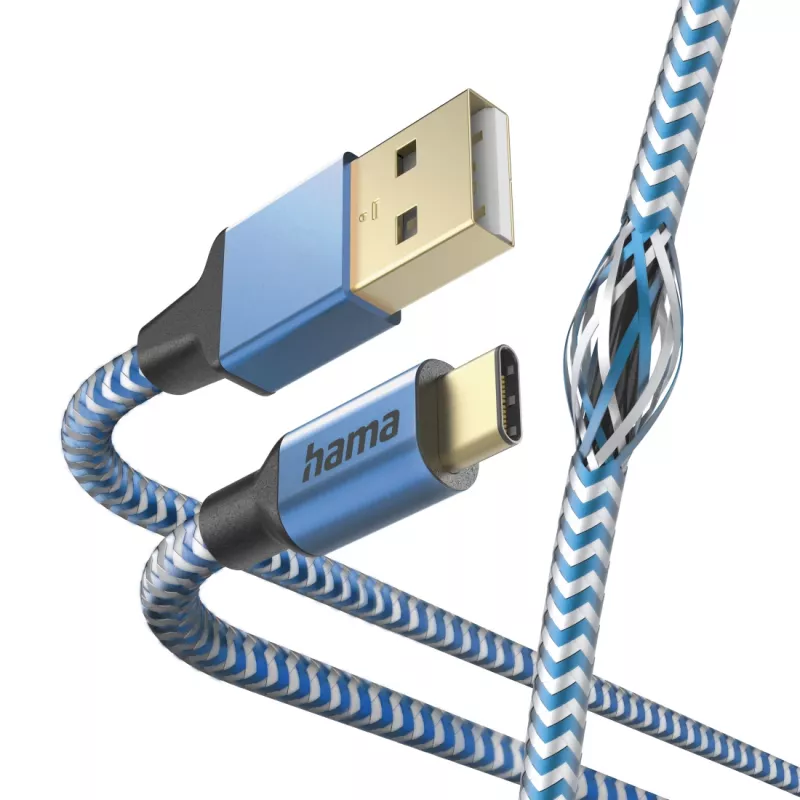 Hama peegeldav USB-kaabel USB 2.0 1.5 m USB A USB C sinine
