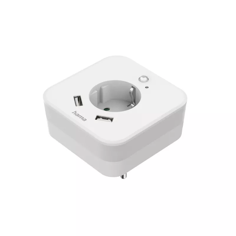 Hama 00223498 LED-öölamp koos pesaga, 2 USB-väljundit, liikumis- ja valgusandur