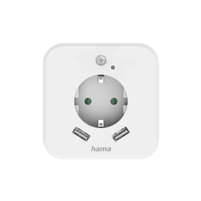 Hama 00223498 LED-öölamp koos pesaga, 2 USB-väljundit, liikumis- ja valgusandur