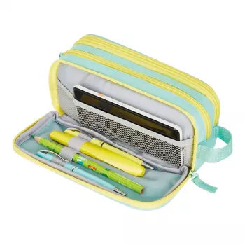 Pliiatsikarp Herlitz Neon Soft Polyester Mint kollane 235x110x75mm