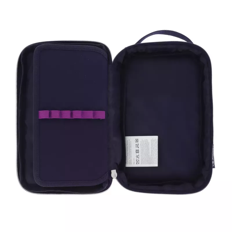 Pliiatsikarp Herlitz 2 Go CamoPurple Polyester Sinine Lilla 210x130x60mm