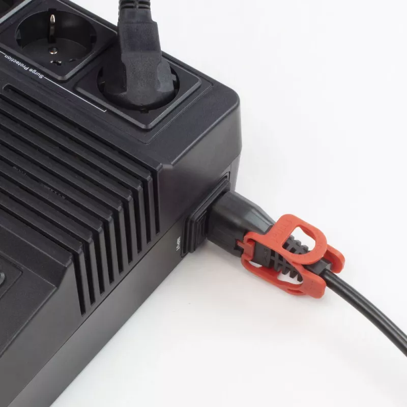 ACT toitejuhe CEE 7/7 isane (nurgaga) - C13 IEC Lock+ must 2 m, EL332S, 5 tk pakend