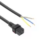 ACT Powercord C19 IEC Lock - lahtine ots must 2 m, PC1174, 5-pakk