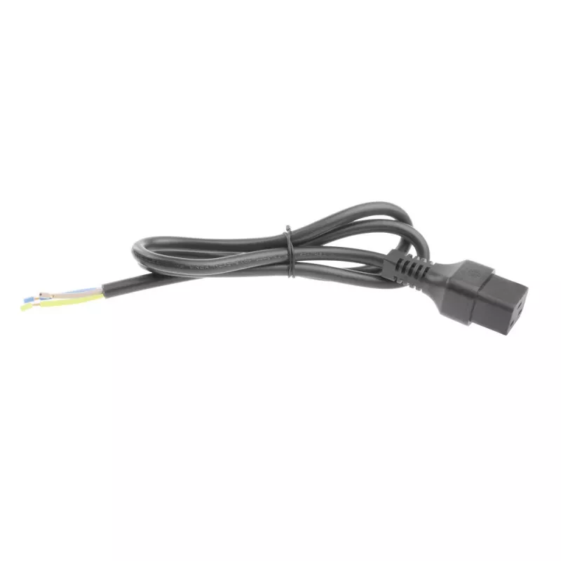ACT Powercord C19 IEC Lock - lahtine ots must 2 m, PC1174, 5-pakk
