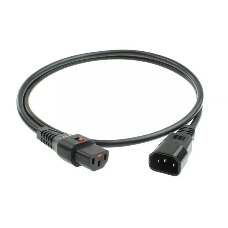 ACT Powercord C13 IEC Lock - C14 must 2 m, PC1021, 5-Pack
