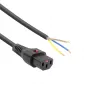 ACT Powercord C13 IEC Lock - lahtine ots must 2 m, PC1025, 5-pack