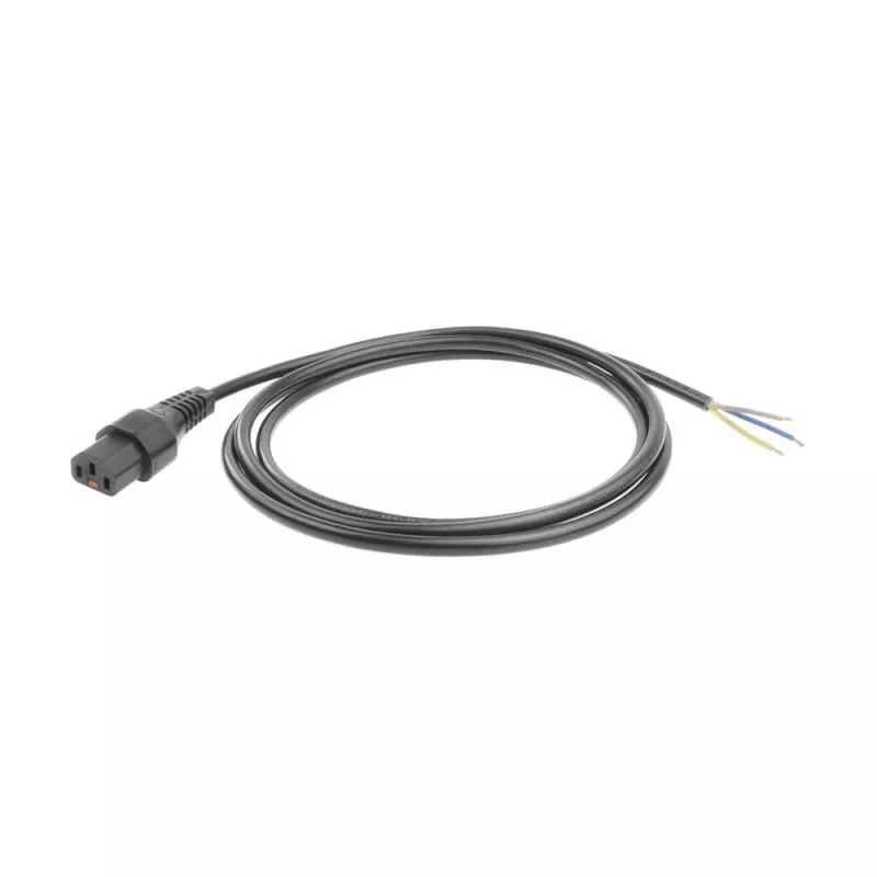 ACT Powercord C13 IEC Lock - lahtine ots must 2 m, PC1025, 5-pack