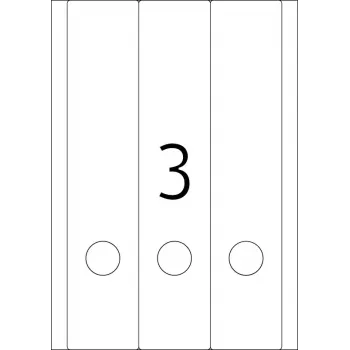 HERMA toimikusildid A4 61x297 mm valge paber matt läbipaistmatu 75 tk