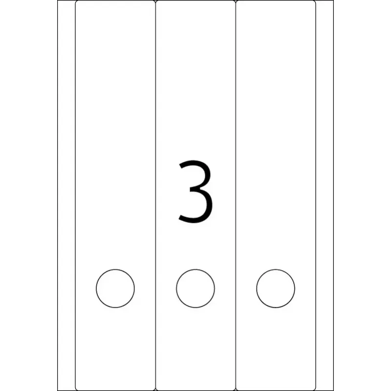 HERMA toimikusildid A4 61x297 mm valge paber matt läbipaistmatu 75 tk