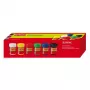 Veepõhine värv Herlitz 8643025 Must Sinine Roheline Punane Valge Kollane 25 ml Purk 6 tk