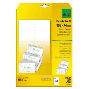 Mittekleepuvad sildid Sigel LP701 160 tk Valge Ristkülik