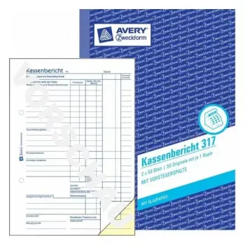 Administratsiooniraamat Avery 317 Sinine Valge