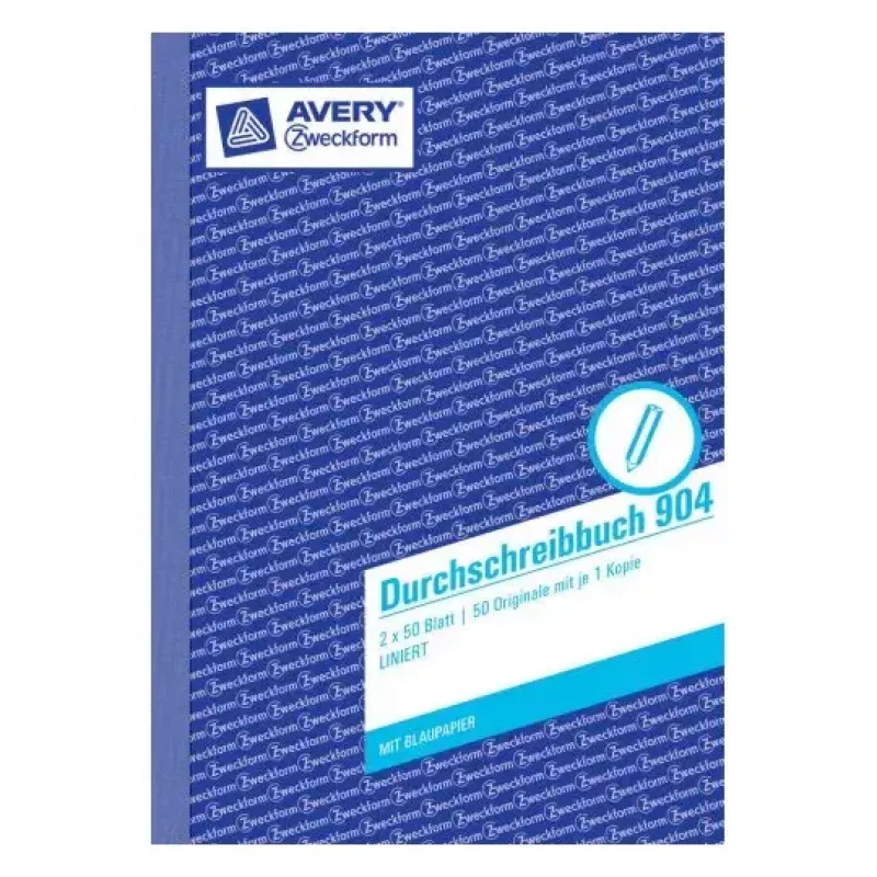 Writing Notebook A5 Avery 904 50 Sheets Blue Valge