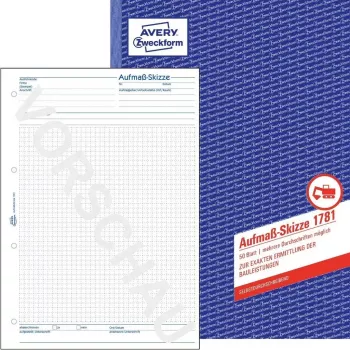 Raamatupidamisvormik/vihik AVERY 1781 A4 50 lehekülge