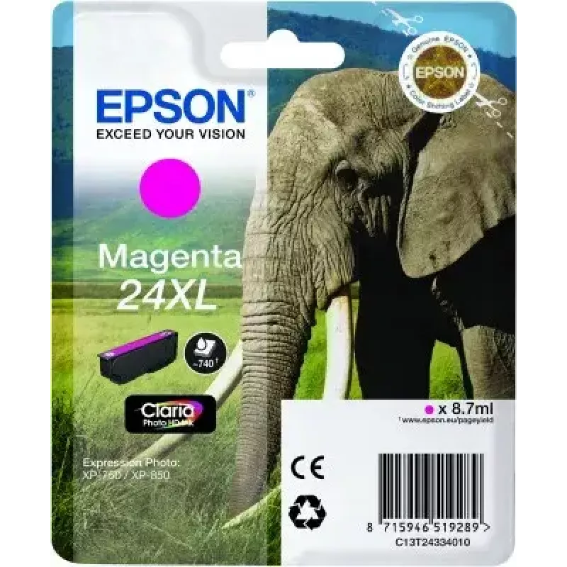 EP-SON tindikassett No 24XL magenta C13T24334011 C13T24334010