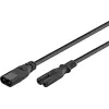 Wentronic IEC-60320-C8 to IEC-60320-C7 2m C8 Coupler to C7 Coupler Must (97201)