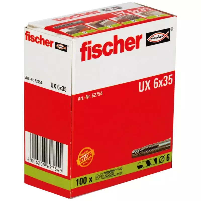 Fischer 62754 seinapistik keermestatav ankur 35 mm