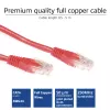 ACT punane 2-meetrine U/UTP CAT6 ühenduskaabel RJ45-pistikuga