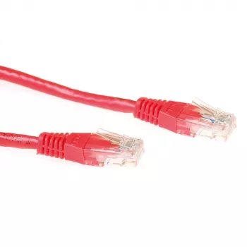 ACT punane 1,5-meetrine U/UTP CAT6 patch-kaabel RJ45-pistikutega