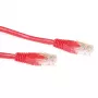 ACT punane 1,5-meetrine U/UTP CAT6 patch-kaabel RJ45-pistikutega