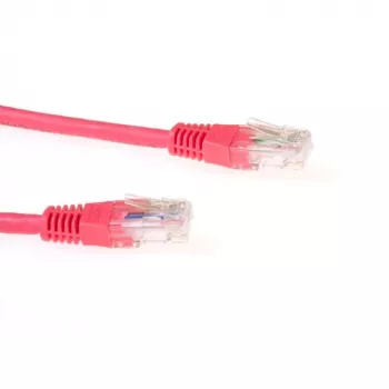 ACT Punane 0,5 meetri pikkune LSZH U/UTP CAT6 patch-kaabel RJ45 pistikutega