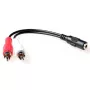 ACT 0,15 m audioühenduskaabel 1x 3,5 mm pesa pistikuga 2x RCA pistik