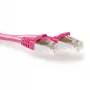ACT roosa 7-meetrine LSZH SFTP CAT6A paigakaabel, katmata RJ45-pistikutega