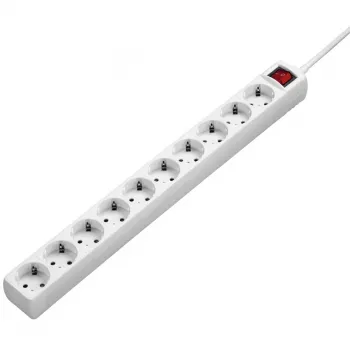 Hama 00137234 liigpingekaitse valge 10 vahelduvvoolu pistikupesa 230 V 3 m
