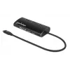 Manhattan USB-C dokk/jagaja kaardilugejaga, pordid (x6): Ethernet, HDMI, USB-A (x3) ja USB-C, toiteedastusega (100 W) USB-C porti (märkus: vaja on täiendavat USB-C seinakruvijat ja USB-C kaablit), universaalne kõigile seadmetele, alumiinium, samaväärne mudeliga DKT30CSDHPD3