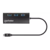 Manhattan USB-C dokk/jagaja kaardilugejaga, pordid (x6): Ethernet, HDMI, USB-A (x3) ja USB-C, toiteedastusega (100 W) USB-C porti (märkus: vaja on täiendavat USB-C seinakruvijat ja USB-C kaablit), universaalne kõigile seadmetele, alumiinium, samaväärne mudeliga DKT30CSDHPD3