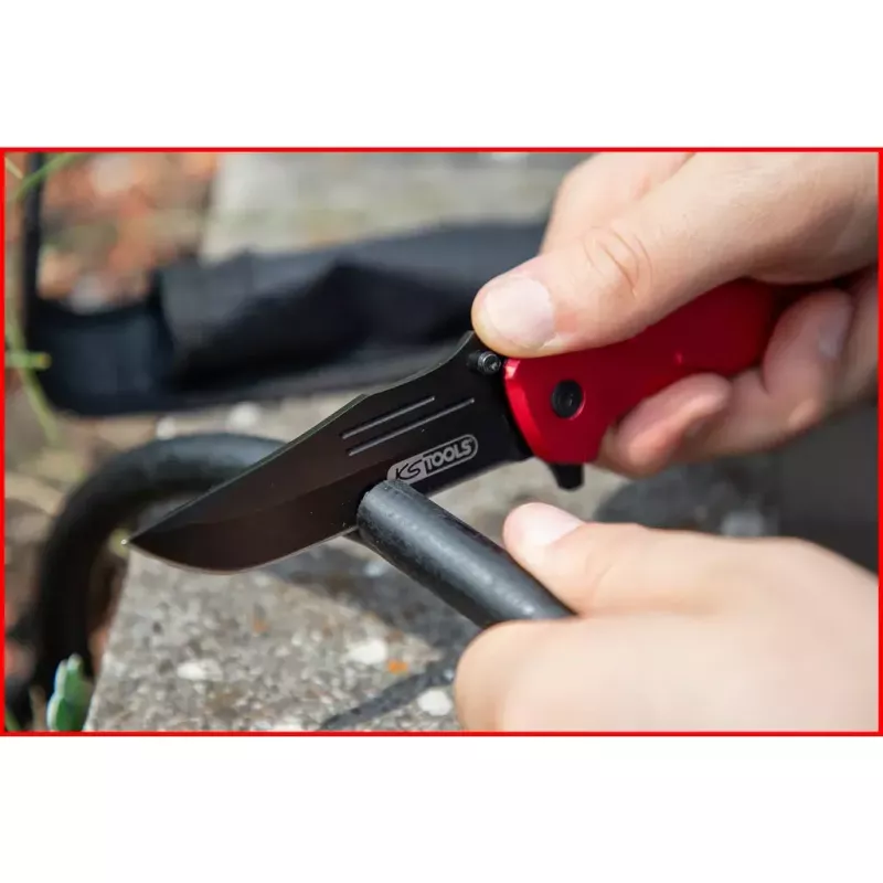 Kokkupandav nuga Matkaja/skaudi KS Tools 907.2220 Must Punane